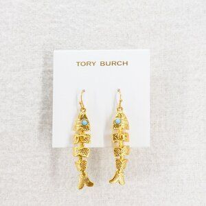 Tory Burch Delicate Fish Earrings Gold OS